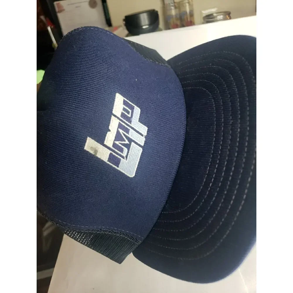 Lot Of 2 LMP Steel Wire Embroidered Logo Promo Hat Men's Strapback Baseball Cap
